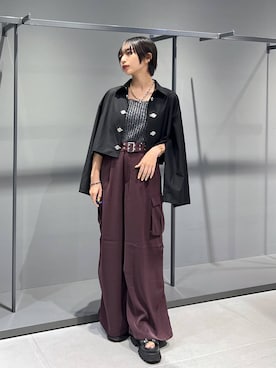 「アイテム（カーゴパンツ）」を使った、ｵｶﾞちゃんさん（レディース・154cm・20代）の夏コーディネート