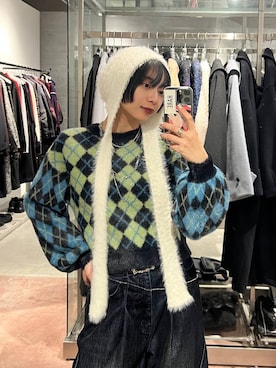 「HARE（ハレ）のアイテム（帽子）」を使った、ｵｶﾞちゃんさん（レディース・154cm）の冬コーディネート