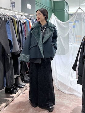 「アイテム（ピーコート）」を使った、ｵｶﾞちゃんさん（レディース・154cm）の秋コーディネート