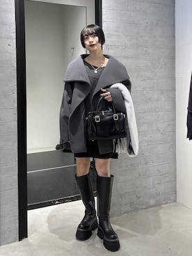 「アイテム（チェスターコート）」を使った、ｵｶﾞちゃんさん（レディース・154cm・20代）の冬コーディネート