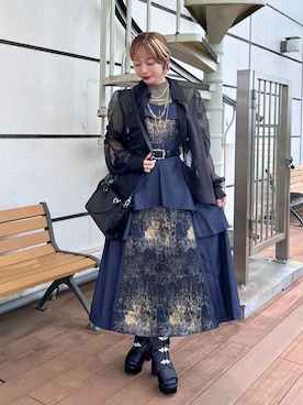 「HARE（ハレ）のアイテム（トップス）」を使った、オガちゃんさん（レディース・154cm）の春コーディネート