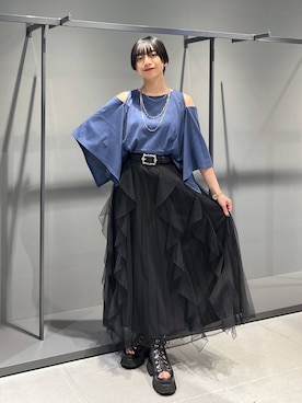 「アイテム（ベルト）」を使った、ｵｶﾞちゃんさん（レディース・154cm・20代）の夏コーディネート
