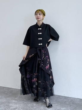 「HARE（ハレ）のアイテム（トップス）」を使った、オガちゃんさん（レディース・154cm）の春コーディネート