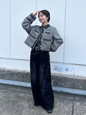 「アイテム（ノーカラージャケット）」を使った、ｵｶﾞちゃんさん（レディース・154cm・20代）の秋コーディネート
