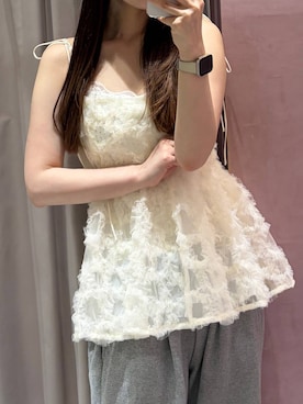 「Heather（ヘザー）のアイテム（パンツ）」を使った、naapu171さん（レディース・172cm）の春コーディネート