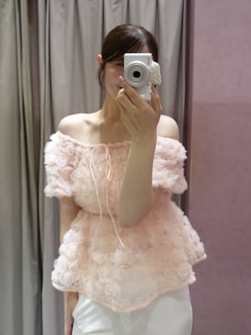 「Heather（ヘザー）のフレアスラックスパンツ　1050078（スラックス、ホワイト系）」を使った、naapu171さん（レディース・172cm）の夏コーディネート