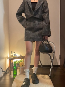 「アイテム（セットアップ）」を使った、半額しょくぱんさん（レディース・161cm）の秋コーディネート