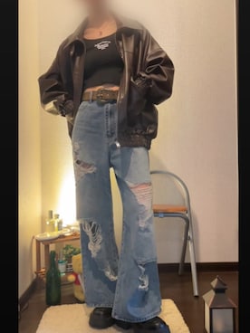 「GRL（グレイル）のアイテム（その他アウター）」を使った、半額しょくぱんさん（レディース・161cm）の夏コーディネート