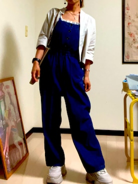 「Honeys（ハニーズ）のアイテム（オールインワン・サロペット）」を使った、hiyorishotaさん（レディース・151cm）の夏コーディネート
