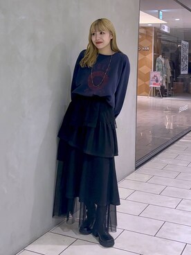 「アイテム（スウェット）」を使った、KAHO        さん（レディース・153cm・20代）の秋コーディネート