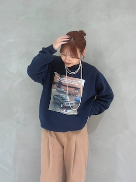 「アイテム（スウェット）」を使った、KAHO        さん（レディース・153cm・20代）の秋コーディネート