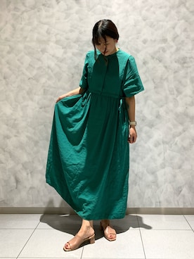 「アイテム（サンダル、ピンク系）」を使った、mii さん（レディース・160cm）の夏コーディネート