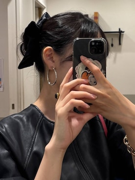 「A part by（アパートバイ）のアイテム（ジャケット/アウター、ブラック系）」を使った、mikaさん（レディース・165cm）の秋コーディネート
