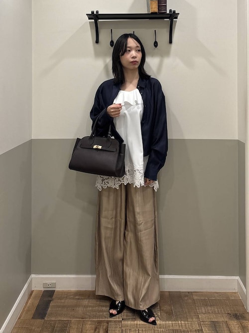 セール】【高身長向けサイズ展開あり】サテンバルーンイージーパンツ