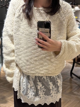 「アイテム（チュニック）」を使った、mikaさん（レディース・165cm）の冬コーディネート