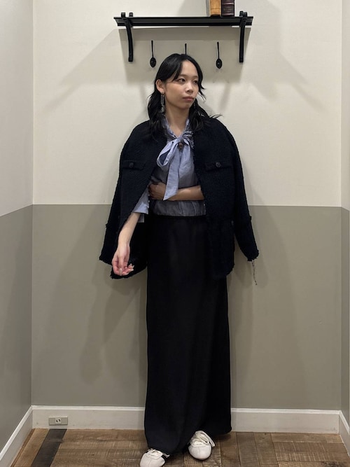 Sサイズ展開・セットアップ対応】ツイードノーカラージャケット（ノー