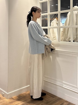 「アイテム（シュシュ）」を使った、mikaさん（レディース・165cm）の秋コーディネート