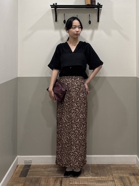 「A part by（アパートバイ）のミニキャミセットワンピース（ワンピース、ブラック系）」を使った、mikaさん（レディース）の夏コーディネート
