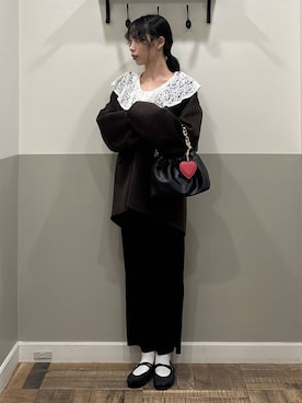 「アイテム（キーホルダー）」を使った、mikaさん（レディース・165cm）の秋コーディネート