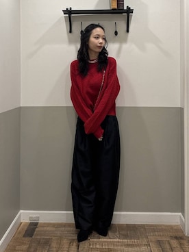 「クリスマス」｜「アイテム（アクセサリー）」を使った、mikaさん（レディース・165cm）の秋コーディネート