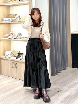 「厚底」｜あおいさん（レディース・157cm）の秋コーディネート