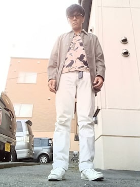 「アイテム（デニムパンツ）」を使った、makotoishidaさん（メンズ・173cm・40代）の夏コーディネート