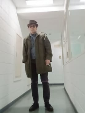 「アイテム（デニムパンツ）」を使った、GROOVE_FUCKさん（メンズ・173cm・40代）の冬コーディネート
