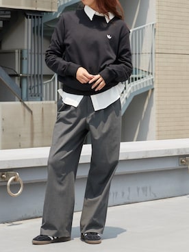 「adidas（アディダス）のadidas/アディダス HANDBALL SPEZIAL スニーカー（スニーカー、ブラック系）」を使った、NATSUKIさん（レディース・170cm）の夏コーディネート