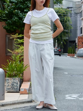 「CROSS & STITCH（クロスステッチ）のアイテム」を使った、NATSUKIさん（レディース・170cm）の夏コーディネート