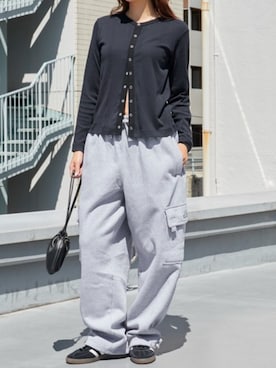 「adidas（アディダス）のadidas/アディダス HANDBALL SPEZIAL スニーカー（スニーカー、ブラック系）」を使った、NATSUKIさん（レディース・170cm）の秋コーディネート