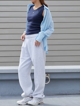 「GILDAN（ギルダン）のアイテム」を使った、NATSUKIさん（レディース・170cm）の夏コーディネート