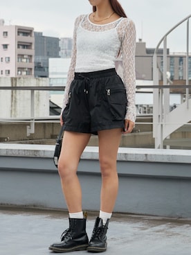 「Chick（チック）のアイテム」を使った、NATSUKIさん（レディース・170cm）の夏コーディネート