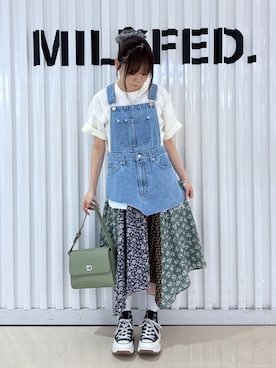 「MILKFED.（ミルクフェド）のアイテム」を使った、Kiyoraさん（レディース・150cm）の夏コーディネート