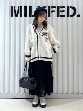 「MILKFED.（ミルクフェド）のアイテム」を使った、Kiyoraさん（レディース・150cm）の秋コーディネート