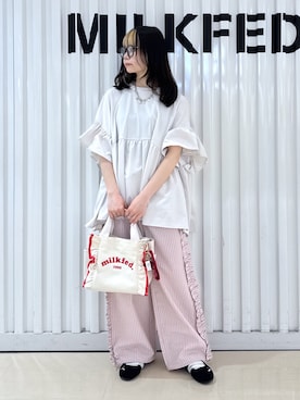 「MILKFED.（ミルクフェド）のアイテム」を使った、Kiyoraさん（レディース・150cm）の春コーディネート