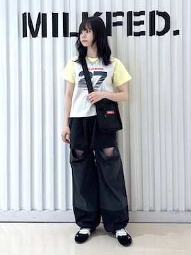 「MILKFED.（ミルクフェド）のアイテム」を使った、Kiyoraさん（レディース・150cm）の夏コーディネート
