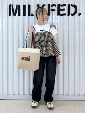 「MILKFED.（ミルクフェド）のアイテム」を使った、Kiyoraさん（レディース・150cm）の春コーディネート