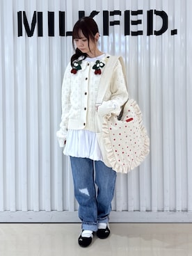 「MILKFED.（ミルクフェド）のアイテム」を使った、Kiyoraさん（レディース・150cm）の秋コーディネート
