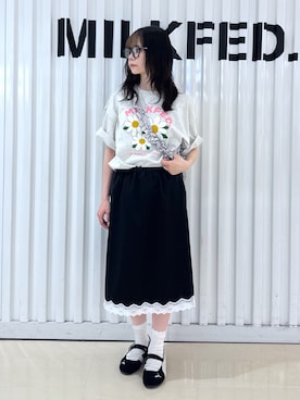 「MILKFED.（ミルクフェド）のアイテム」を使った、Kiyoraさん（レディース・150cm）の夏コーディネート