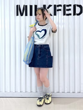 「MILKFED.（ミルクフェド）のアイテム（バッグ）」を使った、Kiyoraさん（レディース・150cm）の春コーディネート