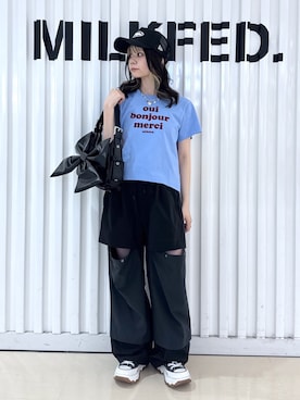 「MILKFED.（ミルクフェド）のアイテム」を使った、Kiyoraさん（レディース・150cm）の春コーディネート