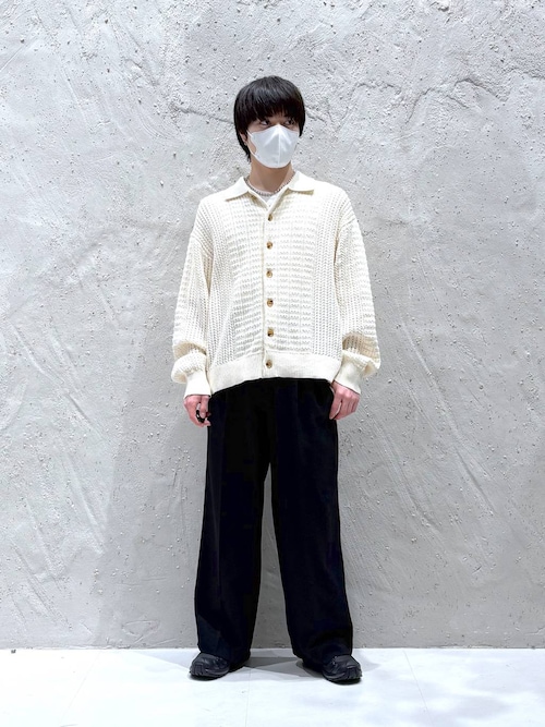 TTT_MSW x DAIRIKU ニットポロカーディガン LFM(U)】クロシェアミニットポロカーディガンLS【UNISEX】 656160