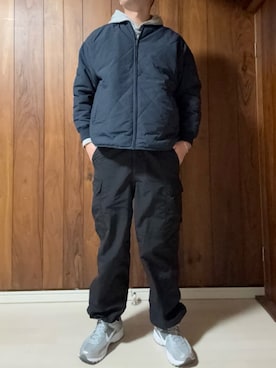 「アイテム（ナイロンジャケット）」を使った、racchiさん（メンズ・176cm）の冬コーディネート