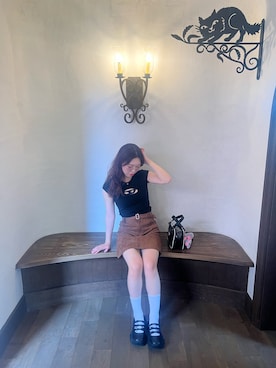 「DIESEL（ディーゼル）のアイテム」を使った、もえさん（レディース・159cm）の秋コーディネート