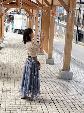 「アイテム（ノーカラージャケット）」を使った、そらいろさん（レディース・156cm・20代）の夏コーディネート