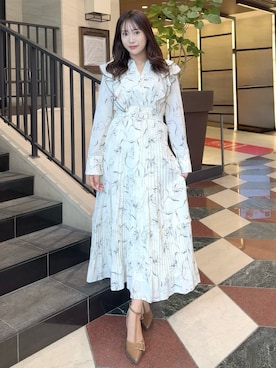 「アイテム（パンプス、イエロー系）」を使った、yunaさん（レディース・161cm）の秋コーディネート