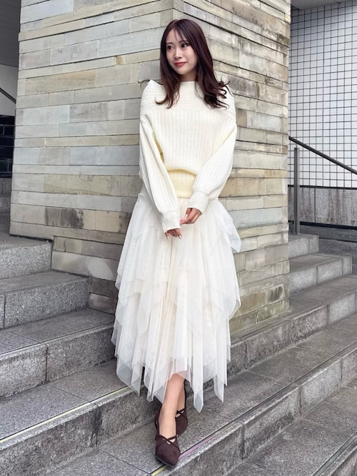 セール】ヘムティアードチュールスカート（スカート）｜dazzlin