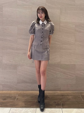 「dazzlin（ダズリン）のアイテム（ブーツ）」を使った、yunaさん（骨格ウェーブ・レディース・161cm）の冬コーディネート