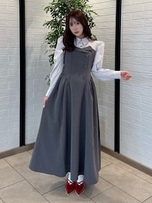 シャツベアドッキングワンピース Sサイズ 久間田琳加コラボ】シャツベアドッキングワンピース｜ダズリン