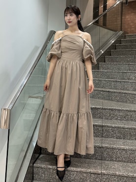 「dazzlin（ダズリン）のアイテム（ワンピース/ドレス）」を使った、yunaさん（レディース・161cm）の夏コーディネート
